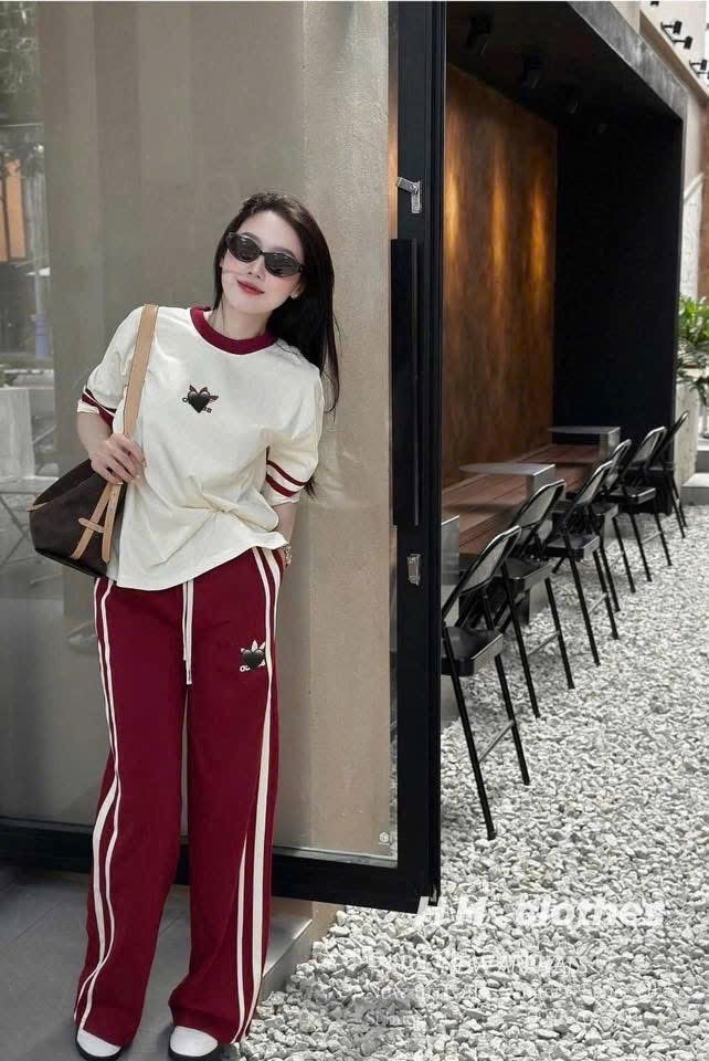 SET ÁO DAS QUẦN ĐỎ SỌC NỮ