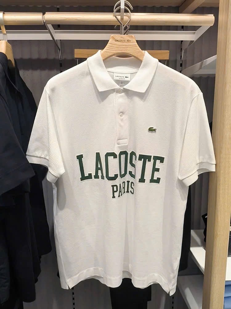 ÁO POLO TRẮNG LASCOT XANH NAM (SALE 99k)