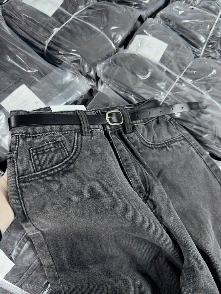QUẦN JEAN NỮ SUÔNG TRƠN MÀU KHÓI SẴN (SALE 99k)