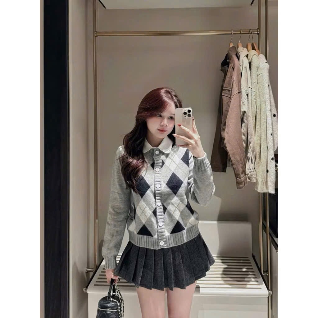 ÁO LEN CARDIGAN TRÁM QC NỮ THU ĐÔNG