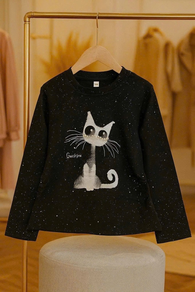 ÁO PHÔNG MÈO DÀI TAY QCCC BÉ GÁI