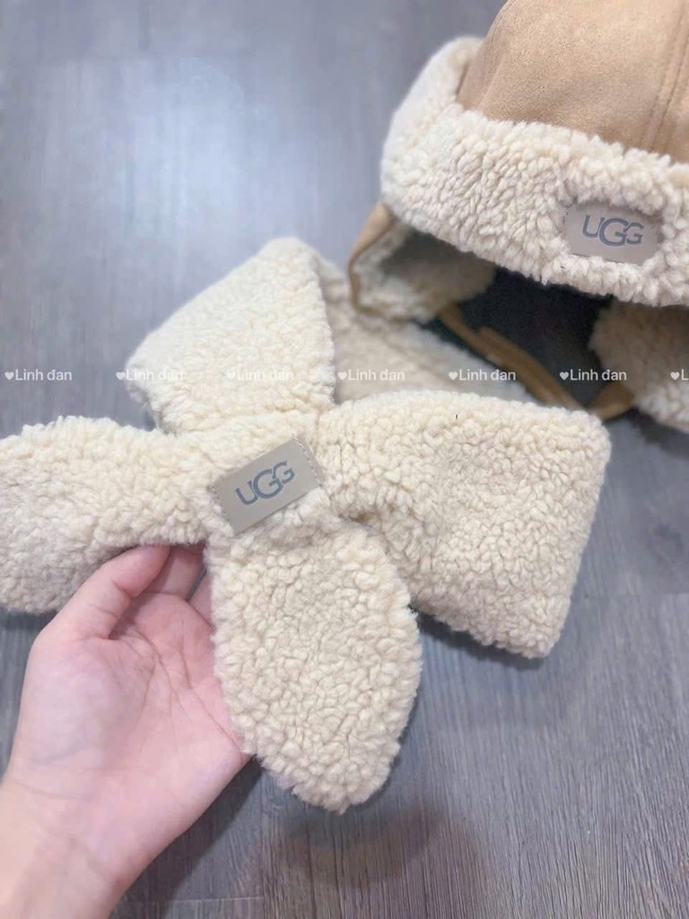 KHĂN MŨ - SET MŨ UGG KÈM KHĂN QUÀNG CỔ BÉ TRAI BÉ GÁI THU ĐÔNG