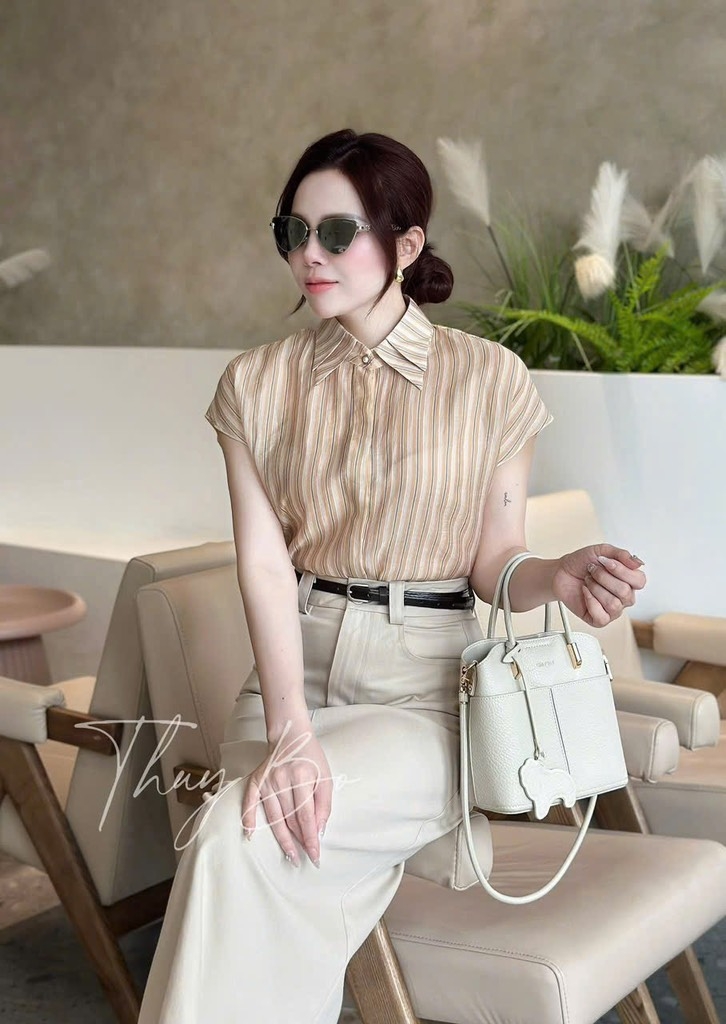 ÁO MI GU NHẬT KẺ 2 MÀU NỮ SẴN