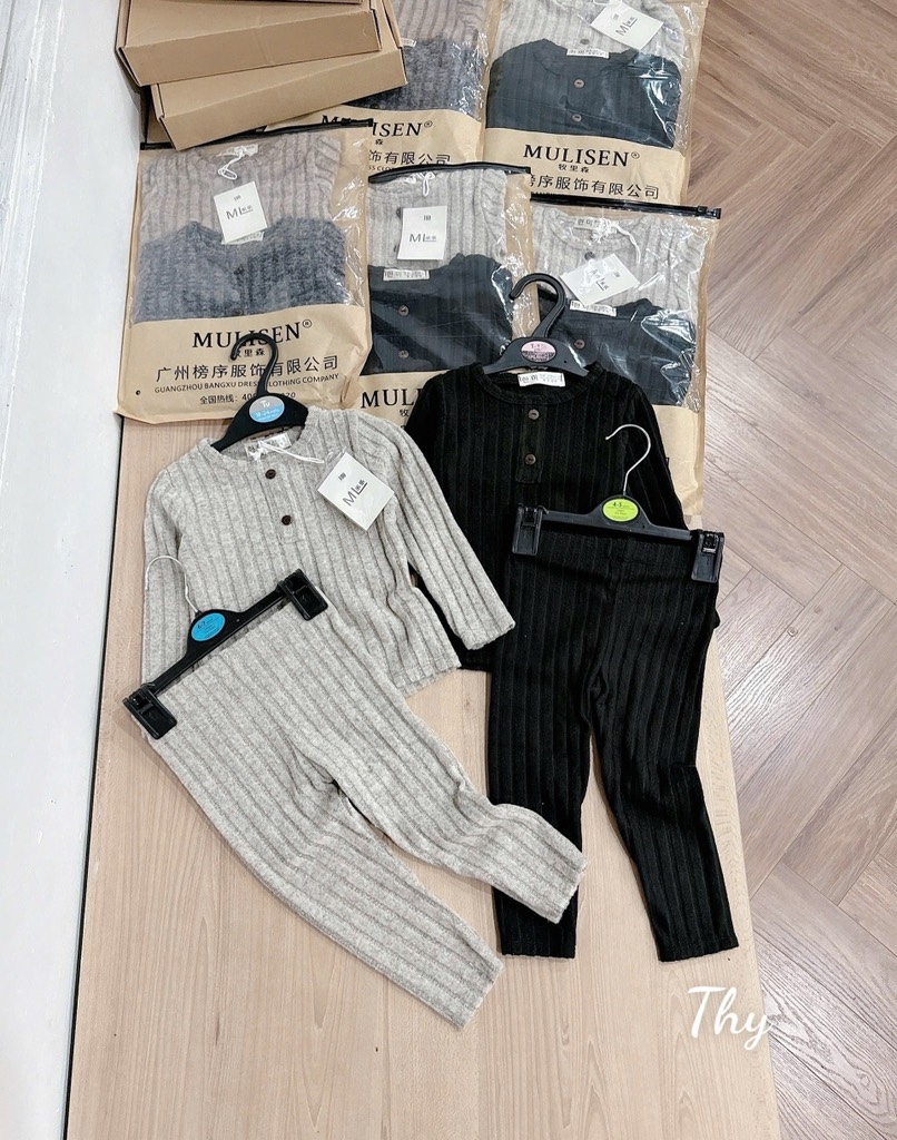 SET 2 BỘ TĂM ĐŨA LÔNG BÉ GÁI BÉ TRAI