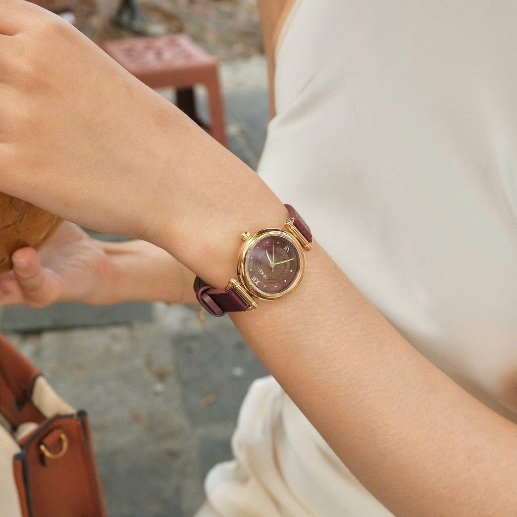 PHỤ KIỆN - ĐỒNG HỒ EIKE ĐỎ KAKI NỮ