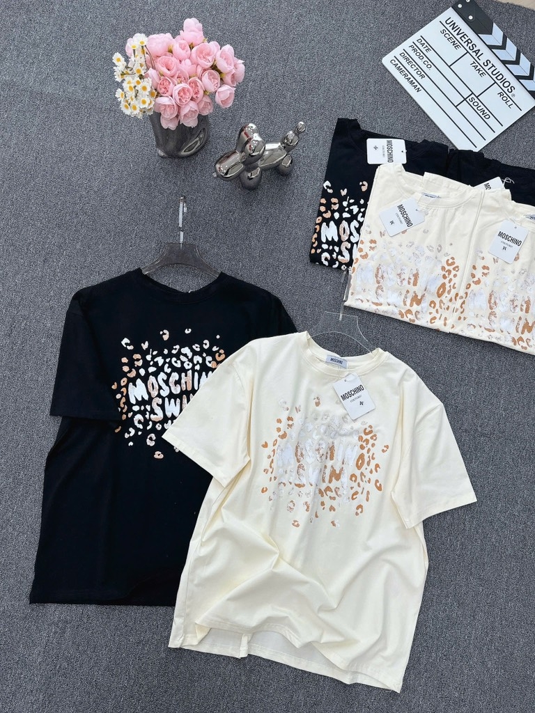 ÁO PHÔNG MOSCHINO CỘC TAY NỮ SẴN (SALE 60k)