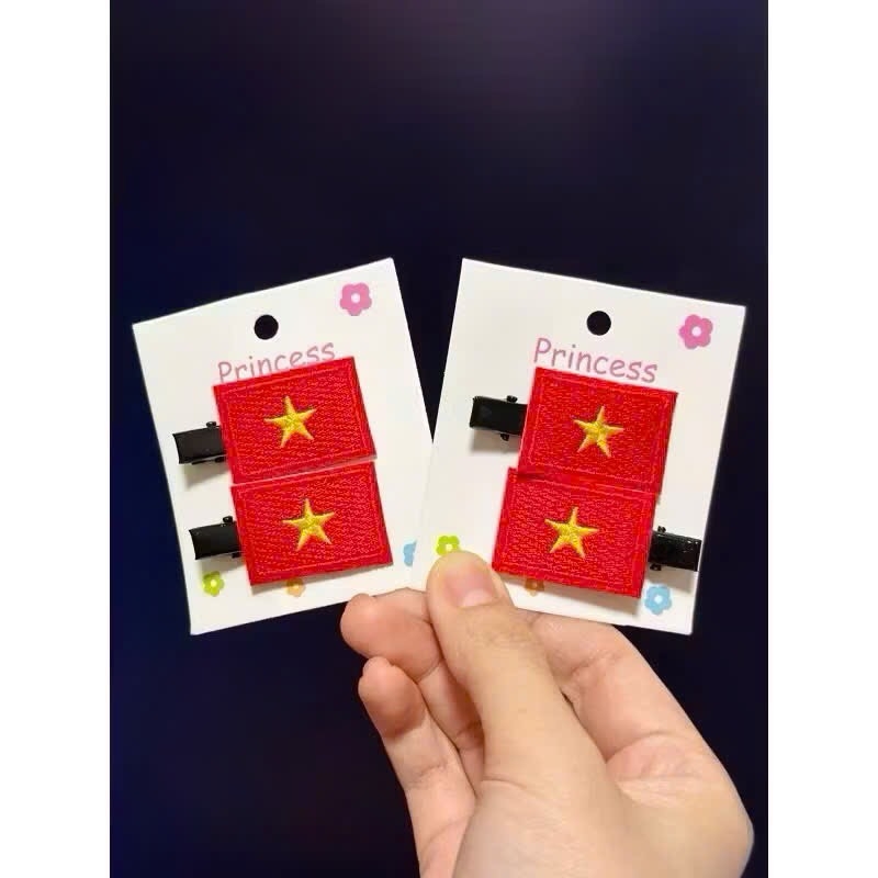 PHỤ KIỆN - SET 5 CẶP TÓC LÁ CỜ VN