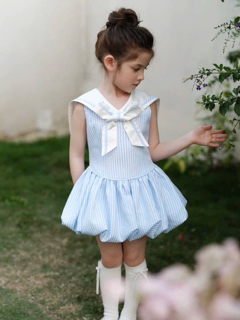 VÁY XANH NƠ TRẮNG BÉ GÁI (TĂNG GIÁ)