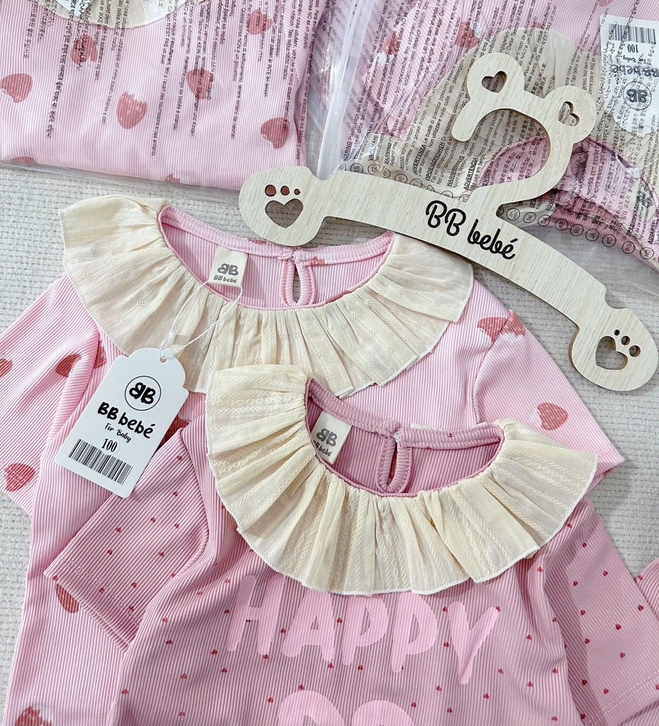 SET 2 BỘ HOẠ TIẾT TIM BN HAPPY BÉ GÁI HỒNG XINH (XẢ 91K)