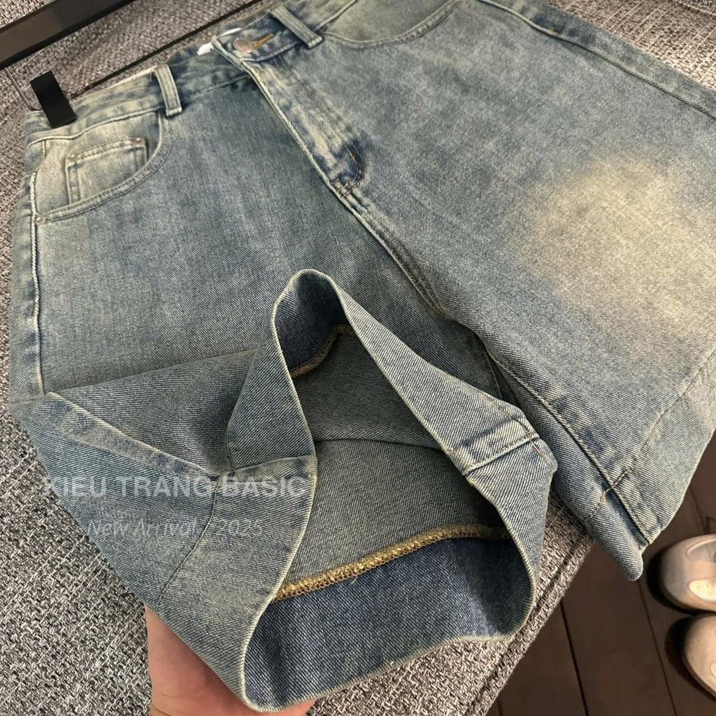 QUẦN NGỐ BÒ NỮ XANH TRƠN GẤU TO