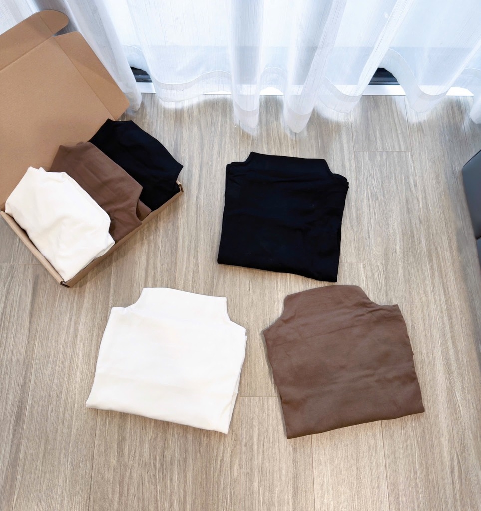 SET 3 ÁO ZIP LÔNG GIỮ NHIỆT ĐEN TRẮNG BE NỮ THU ĐÔNG SẴN