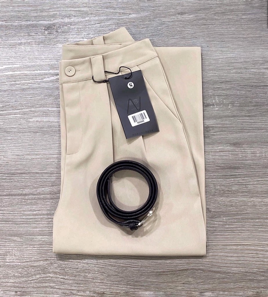 QUẦN BAGGY VẢI ĐỈA TO KÈM ĐAI(xả 50k)