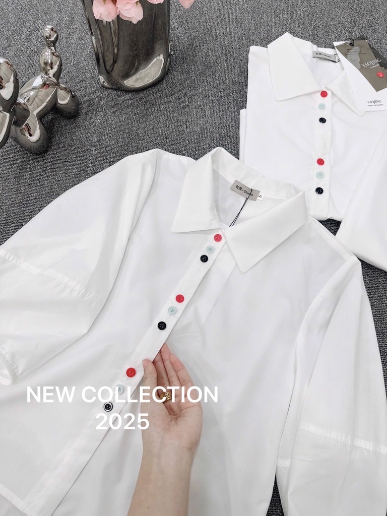 ÁO SƠ MI TKE CÚC 3 MÀU NỮ SẴN (SALE 49k)