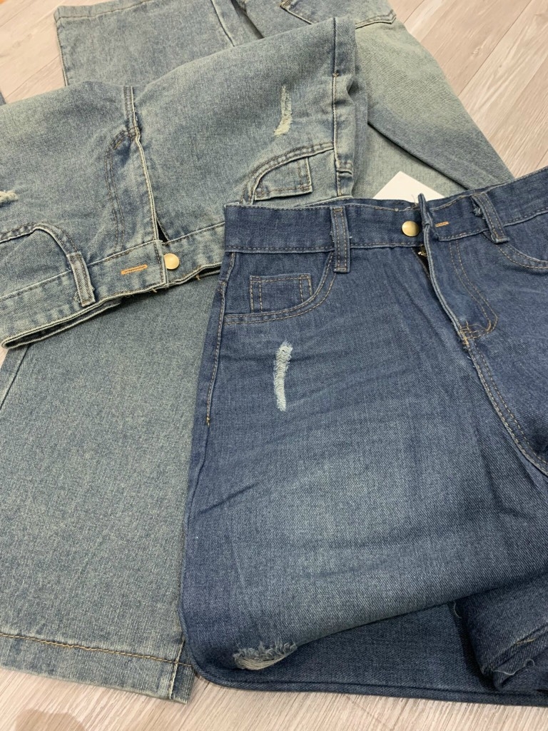 QUẦN JEAN NỮ SUÔNG RÁCH TÚI SAU SẴN (XẢ 79K )