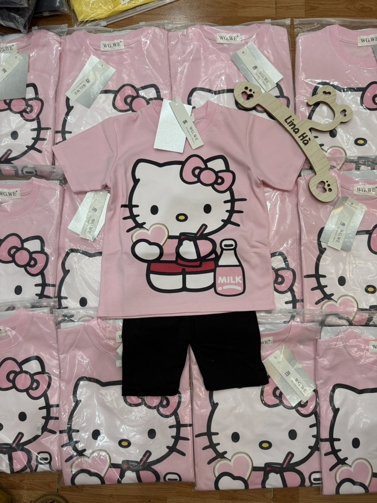 SET ÁO HELLO KITTY KÈM QUẦN BÉ GÁI (SALE 70k)