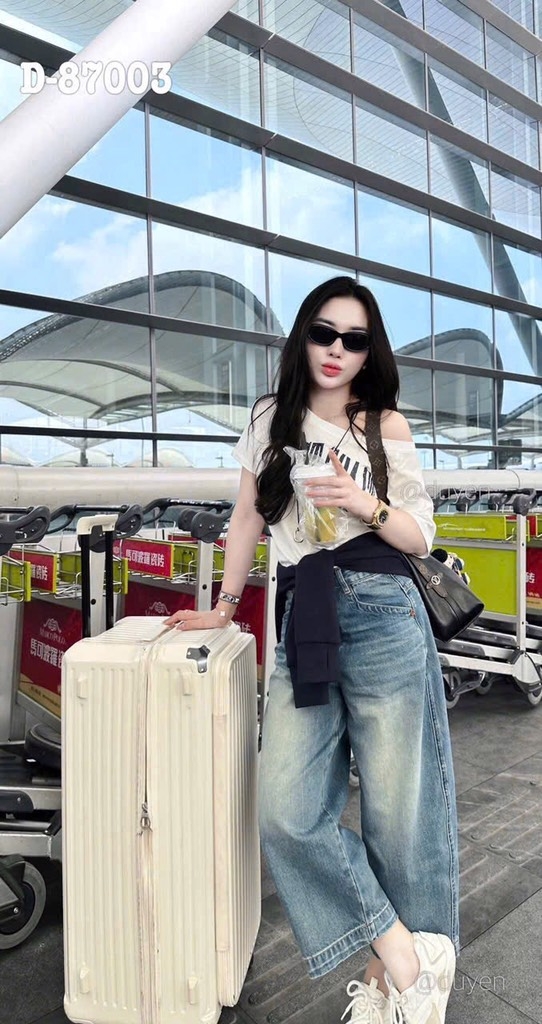 QUẦN BAGGY BÒ NỮ TÚI CÚC