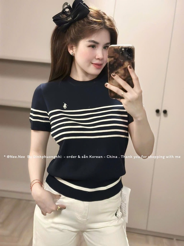 ÁO KẺ THÊU NGỰA SIU SIU HOT NỮ