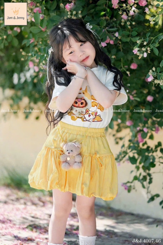 SET LABUBU CHÂN VÁY VÀNG BÉ GÁI SẴN(XẢ 44k)