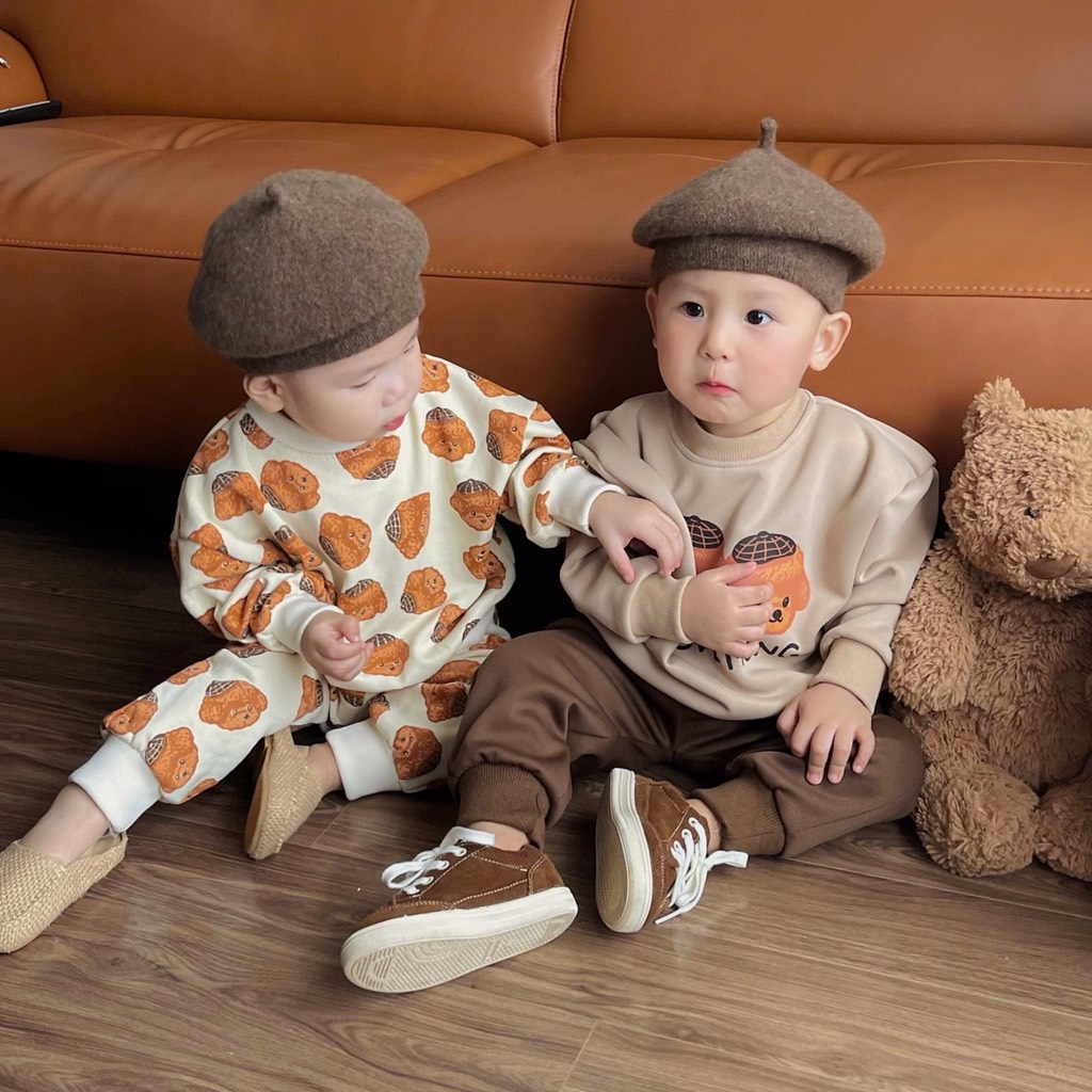 BỘ NỈ DÀI BST COVER BÉ TRAI 4 MÀU