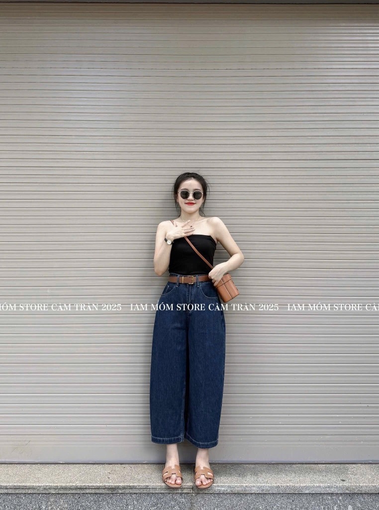 QUẦN JEAN NỮ BAGGY TRƠN SẴN