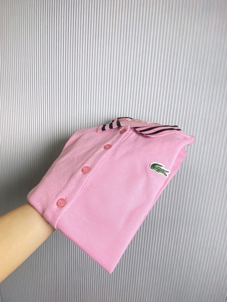 ÁO POLO CÁ XẤU HỒNG CỔ VIỀN NỮ SẴN
