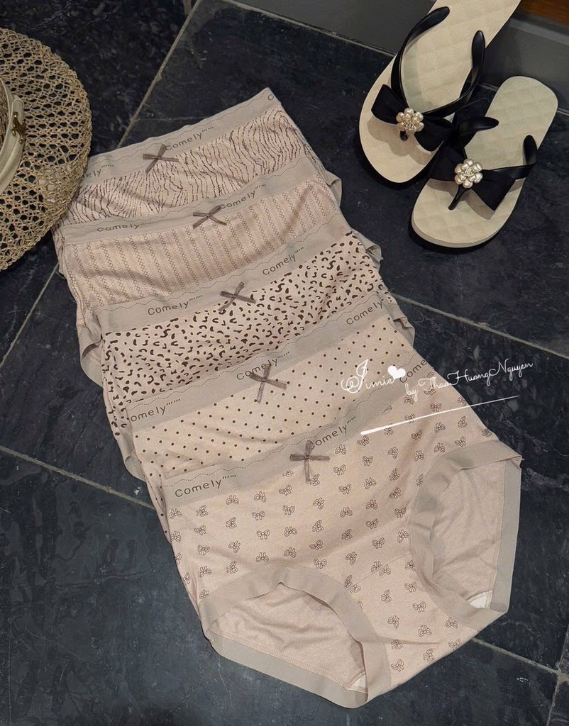 SET 5 QUẦN LÓT MIX MÀU NÂU TÂY NỮ