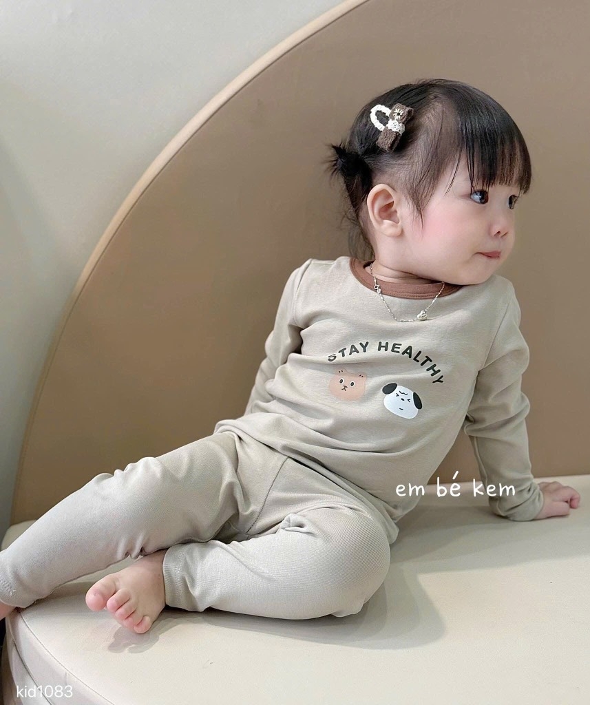 SET 2 BỘ DÀI TÂY TONE NÂU BE CHO BÉ TRAI BÉ GÁI