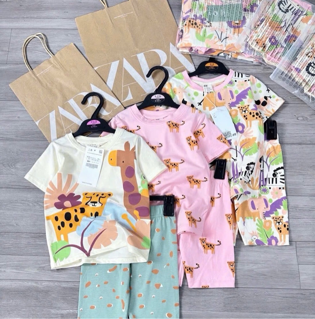 SÉT 3 BỘ NGỐ CỘC ANIMALS BÉ TRAI BÉ GÁI