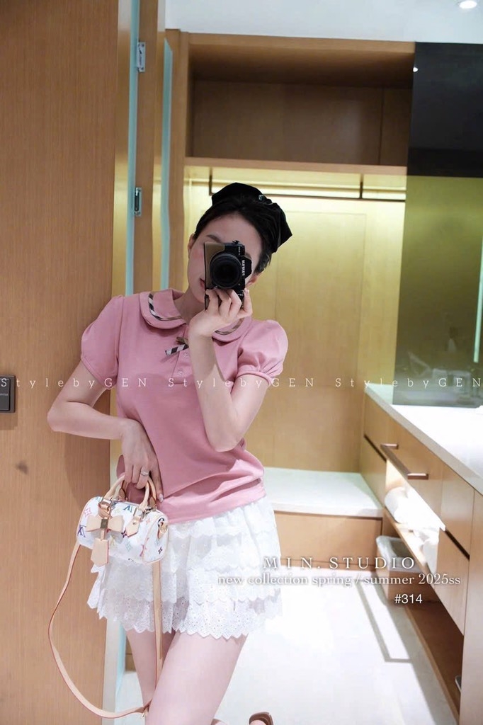 ÁO PHỐI BBR  HỒNG NỮ