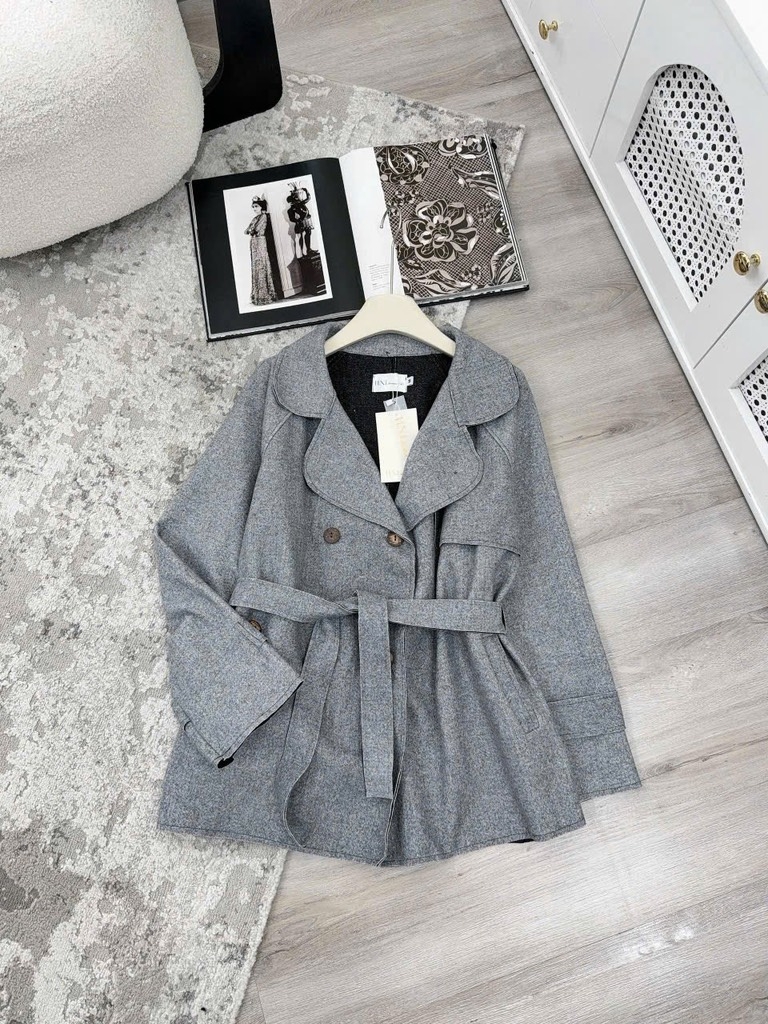 ÁO KHOÁC DẠ DÁNG CHÙM MÔNG NỮ THU ĐÔNG