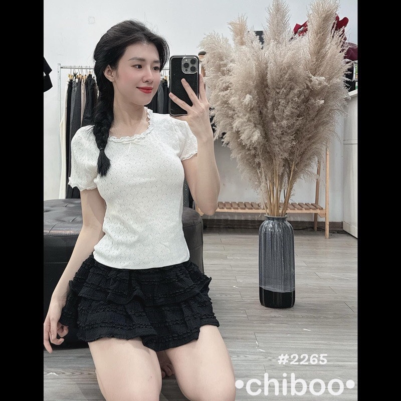 ÁO NỮ LEN LẠNH PHỐI REN BÈO ĐÍNH NƠ(xả 39k)