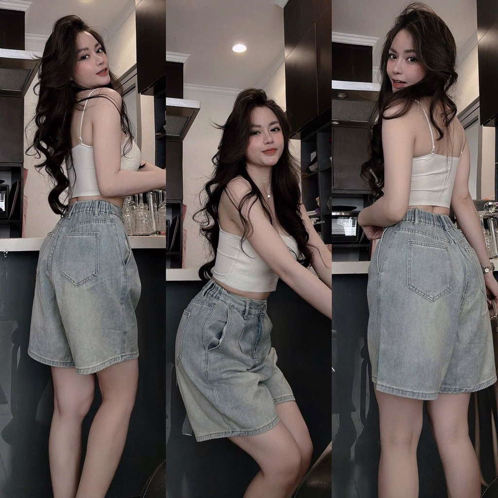 QUẦN JEANS CHUN SAU NỮ