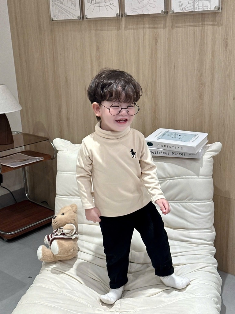 SET 4 ÁO GIỮ NHIỆT CỔ LỌ DÀI TAY BÉ TRAI