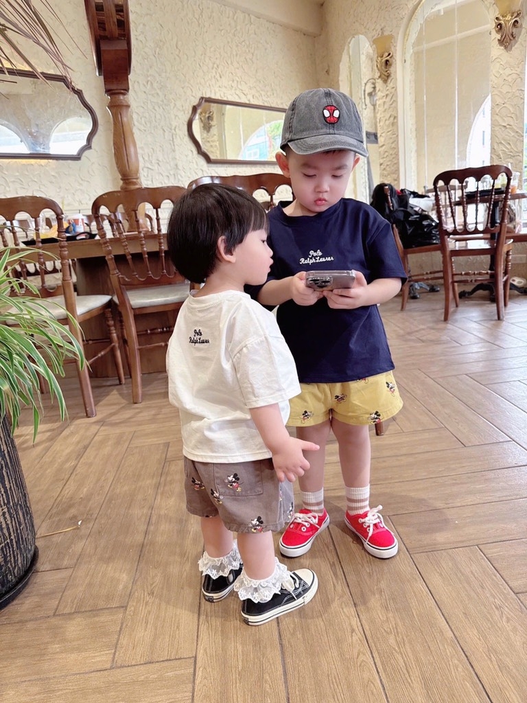 SET 4 ÁO THÊU NGỰA BÉ TRAI ( xả 69k)