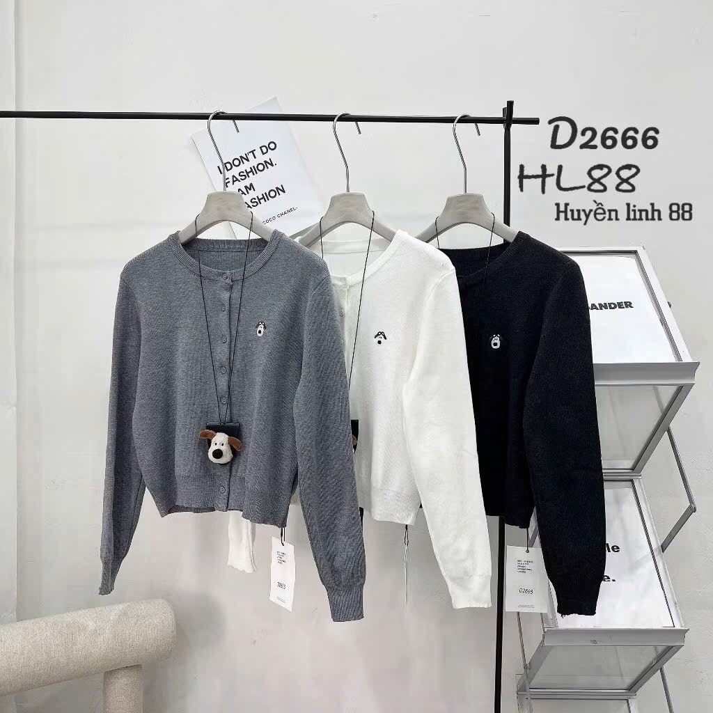 ÁO LEN CADIGAN KÈM GẤU QC NỮ