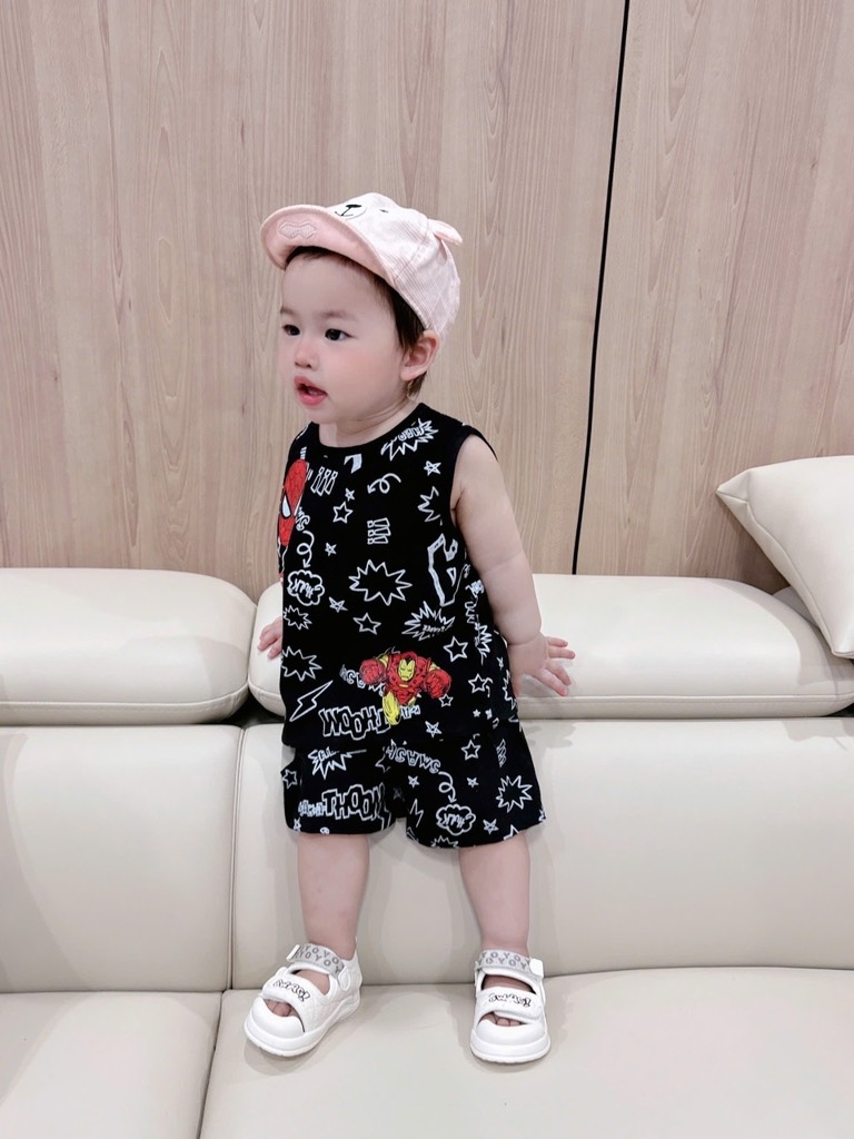 SET 2 BỘ BA LỖ NGƯỜI NHỆN ĐEN ĐỎ BÉ TRAI SẴN (xả 80k)