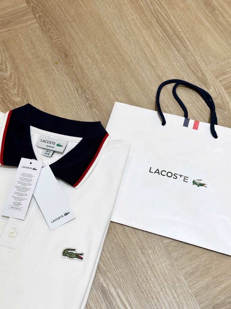 ÁO POLO LACCOST PHỐI CỔ THAN NAM