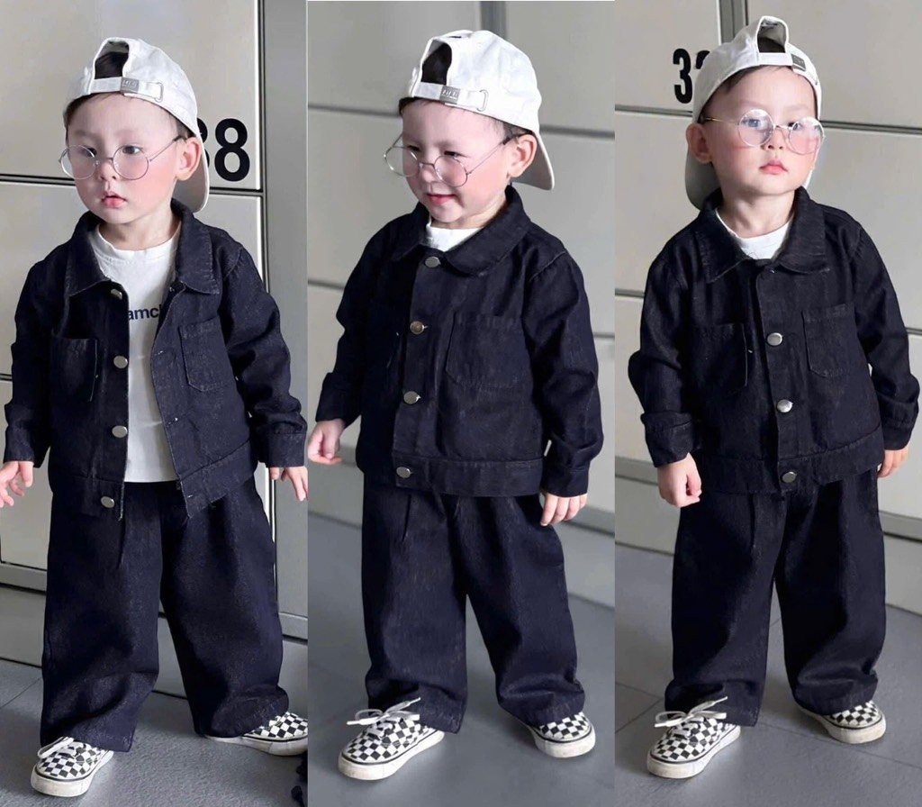 SET BỘ DÀI JEAN ĐEN BÉ TRAI