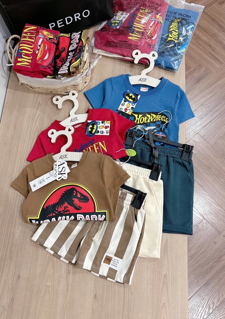 SET CỘC CAR JULASIC 3 MÀU BÉ TRAI HOT SẴN (SALE 59K)