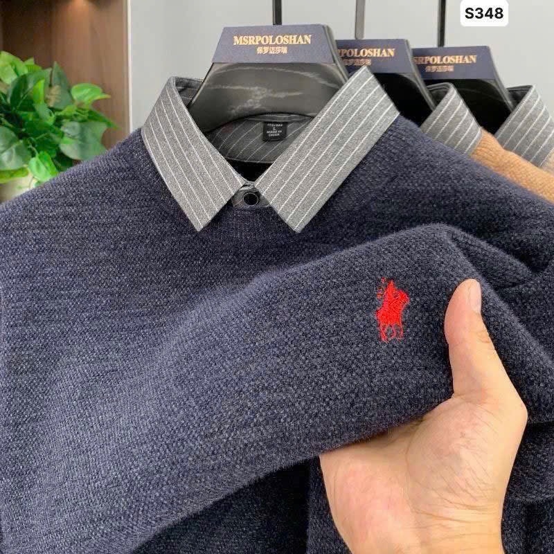 ÁO NGỰA PHỐI CỔ SƠ MI NAM THU ĐÔNG