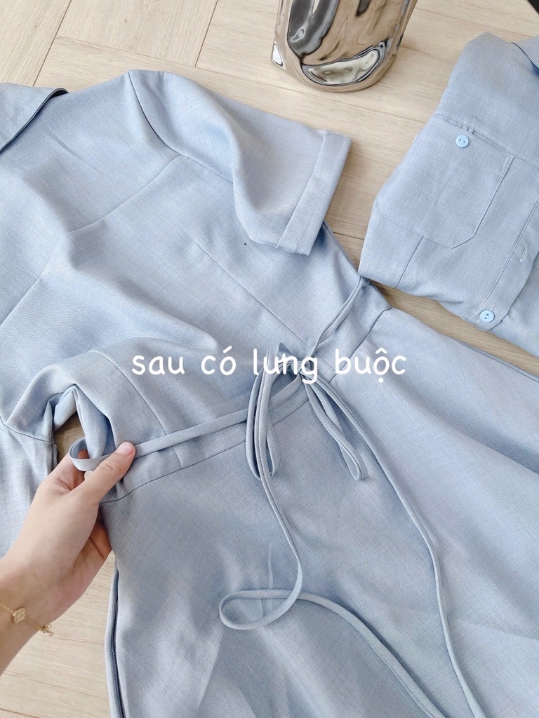 VÁY LI DÁNG DÀI TÚI NGỰC TAY LV NỮ SẴN