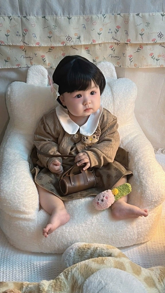 SET CARDIGAN DÀI TAY KÈM VÁY NÂU TÂY BÉ GÁI