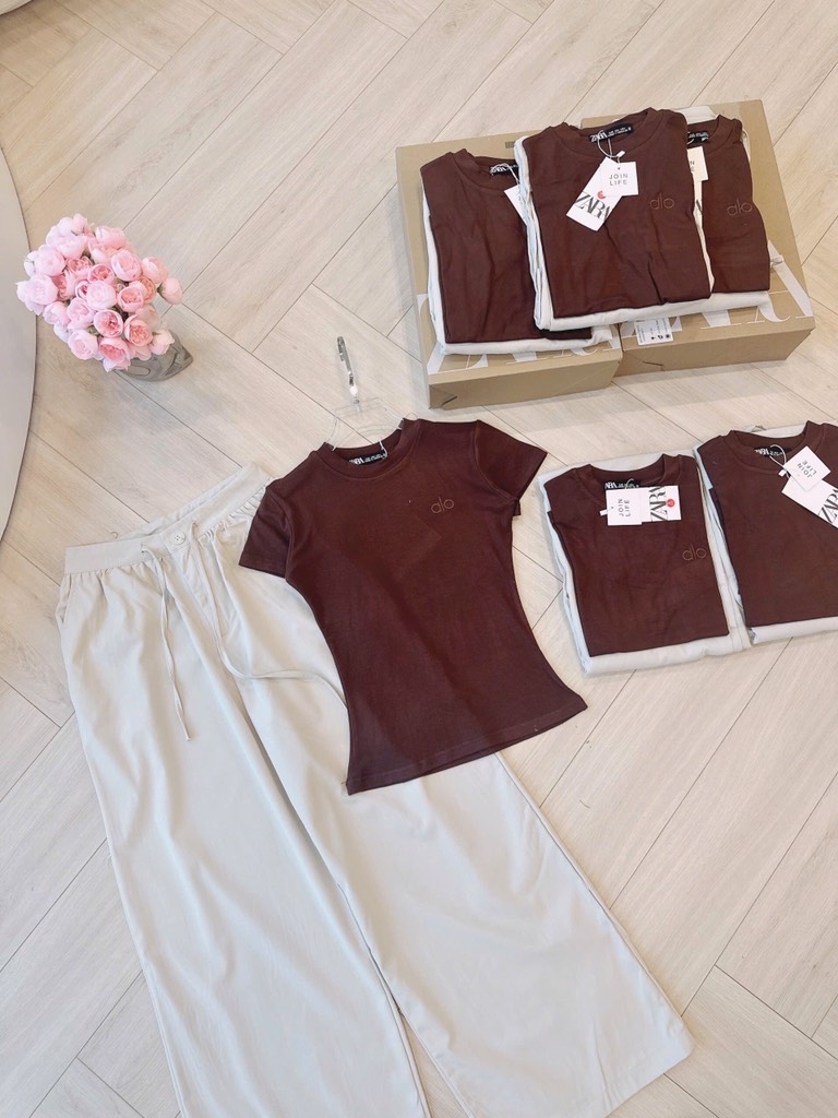 SET BỘ QUẦN ỐNG RỘNG MIX ÁO DÍP LẠNH NỮ