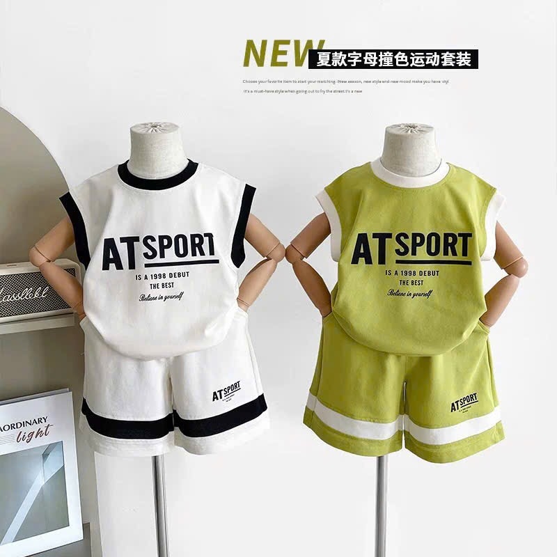 SET 2 BỘ COTTON TÀU SPORT BÉ TRAI SẴN (XẢ 75k)