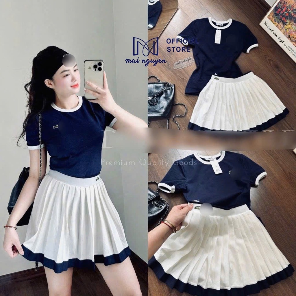 SET ÁO THAN CHÂN VÁY TRẮNG NỮ