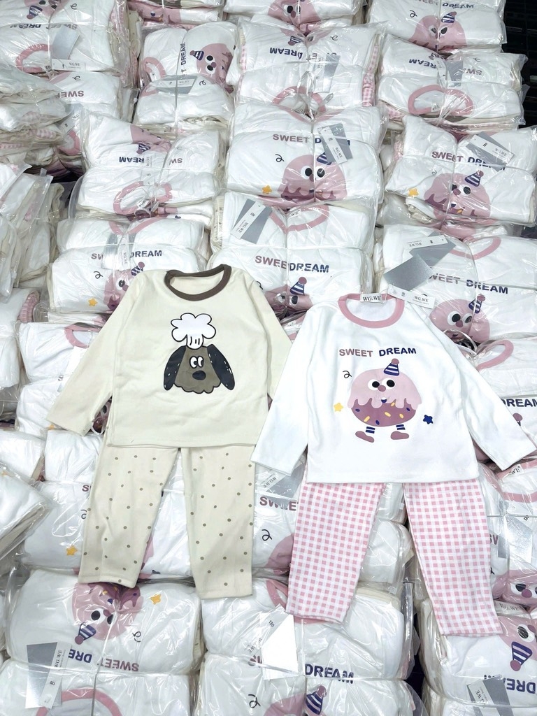 SET 2 BỘ DÀI NỈ LÔNG HỒNG BÉ GÁI