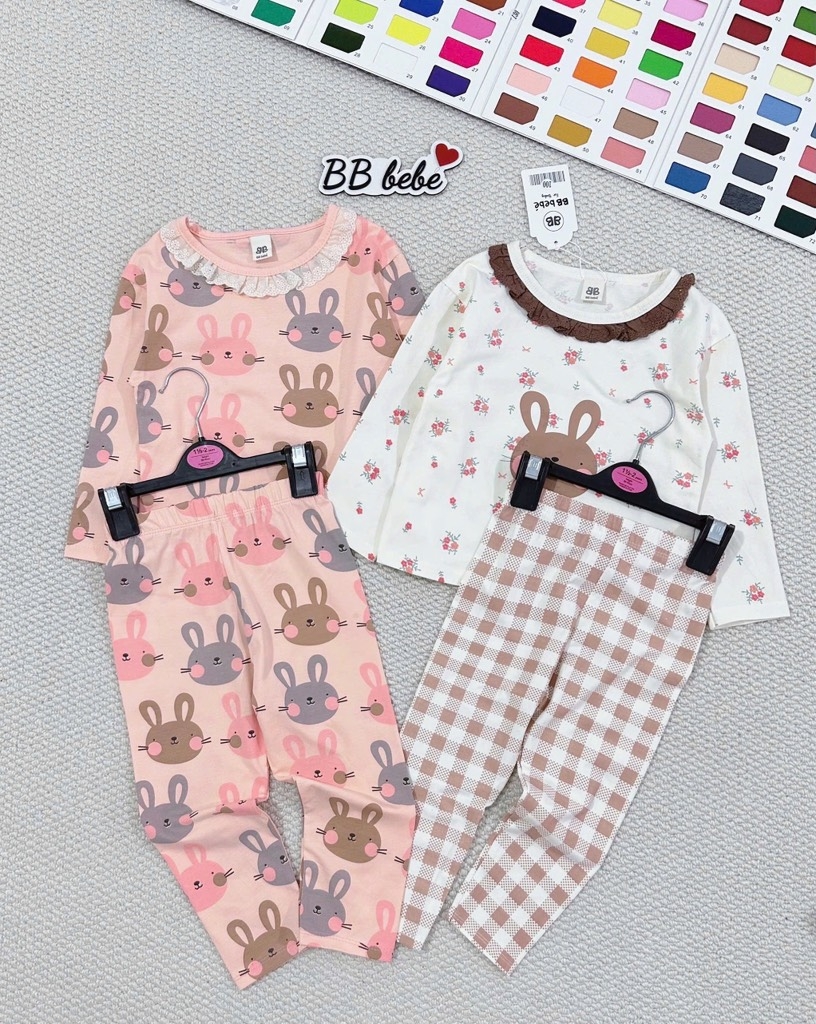SET 2 BỘ DÀI THỎ HOA NHÍ TONE HÀN QUỐC BÉ GÁI
