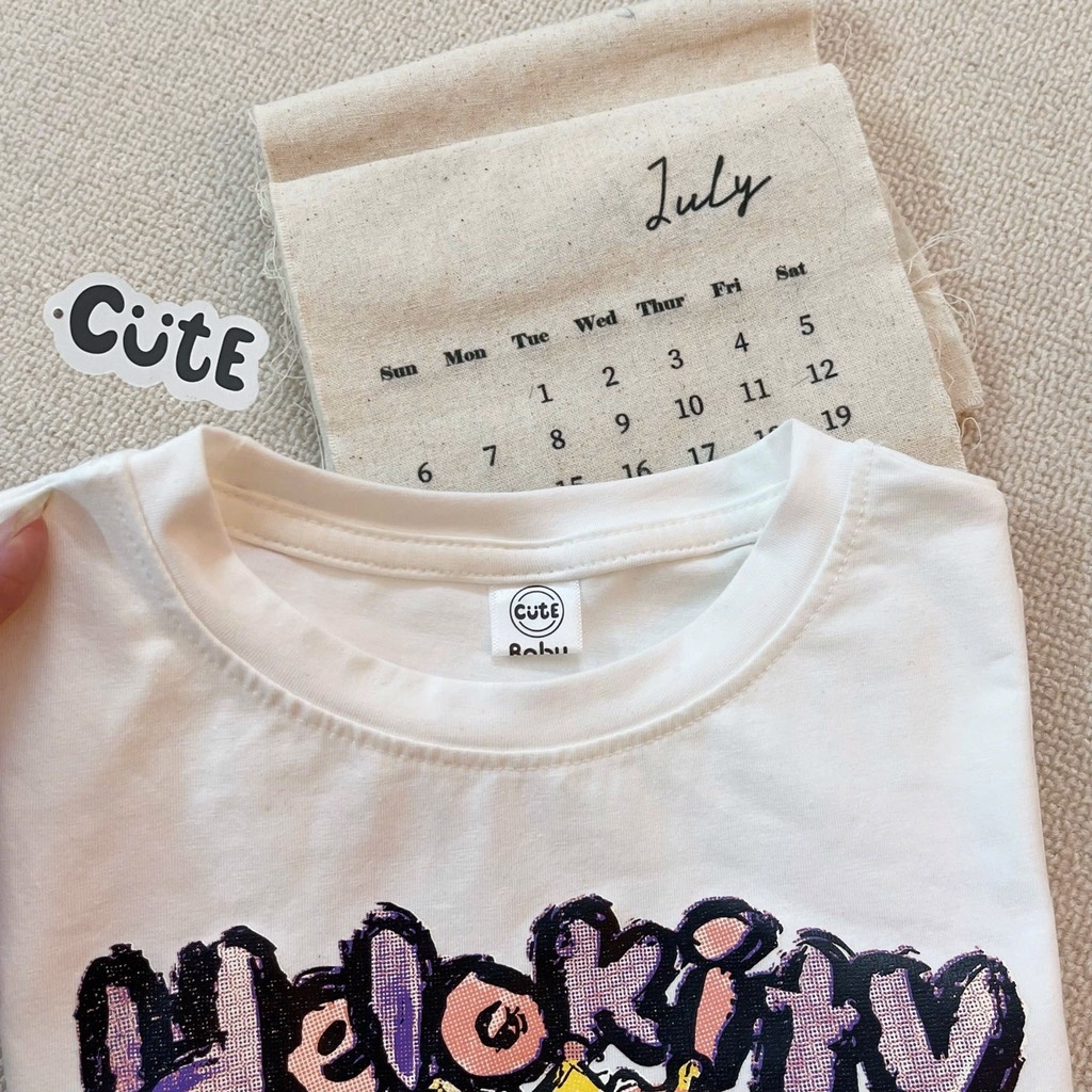 SET BỘ HELLO KITTY ZOZ WOW ÁO TRẮNG QUẦN SOOC CARO HỒNG BÉ GÁI SẴN