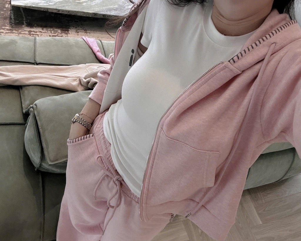 SET BỘ DÀI NỈ KÉO KHOÁ HỒNG THÊU NỮ THU ĐÔNG