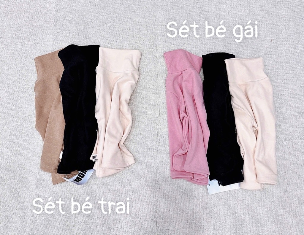 SET 2 ÁO CỔ LỌ DÀI TAY CHO BÉ